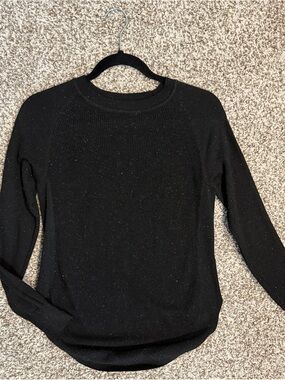Solutions! Black Speckled Tunic Sweater